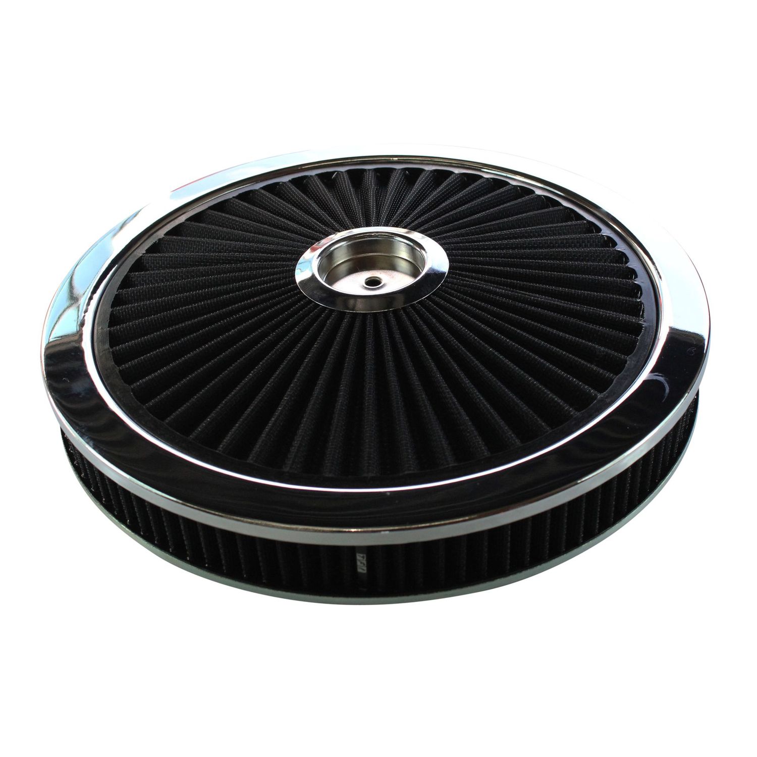 Extraflow Black Chrome Air Filter/Air Cleaner 14" x 2" Holley Holden Quadrajet Base