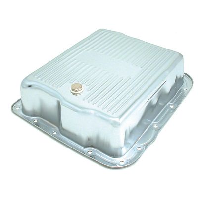 Transmission Pan GM Turbo 700R4/4L60/4L60E 3-1/2" Deep Chrome Steel with Plug