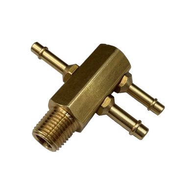 Brass Commodore Intake Vacuum Hose Tree - 3 Ports