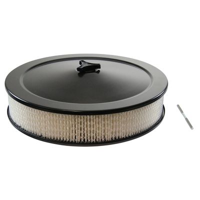 Black Air Filter/Air Cleaner 14 Black Air Filter/Air Cleaner 14" x 3" Holley Rochester Recessed Base Paper Element