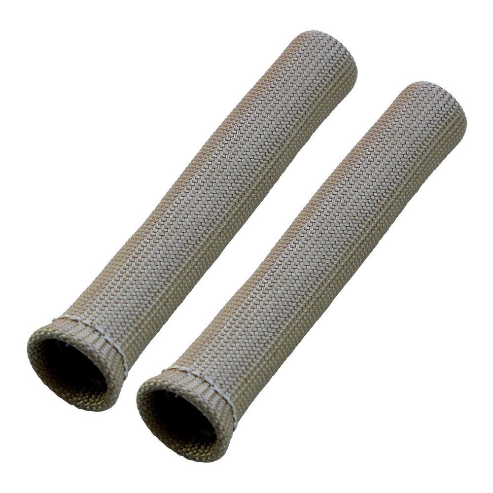 Spark Plug Heat Shield Insulation Boot Fawn Set 2 Universal 1"Id bends to 90'