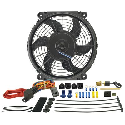 Derale 10" Tornado Reversible 650Cfm Electric Fan with 180'F Thermostat 16010