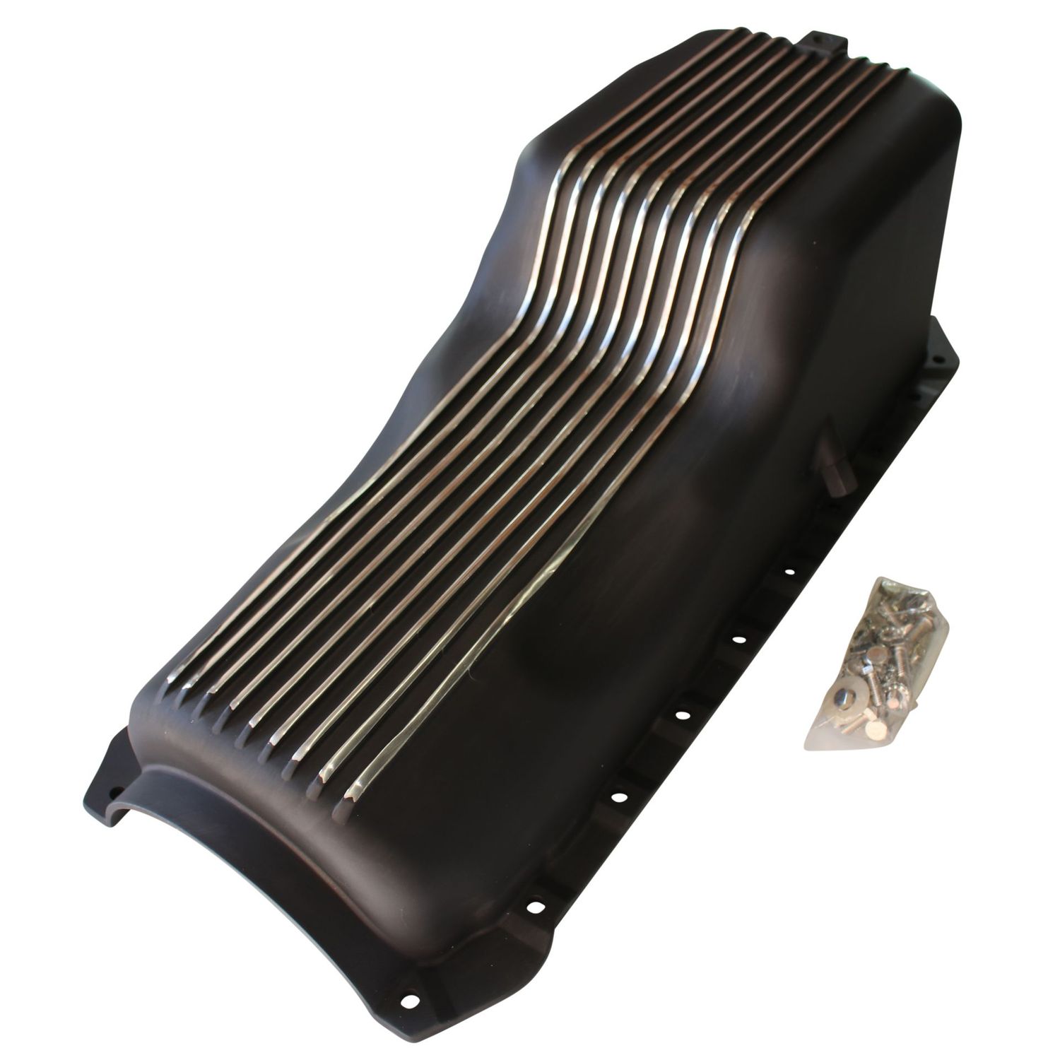 Oil Pan Chevrolet Big Block 396-402-427-454 Gen 4 1965-90 Black Alloy Finned Oil Pan Chevrolet Big Block 396-402-427-454 Gen 4 1965-90 Black Alloy Finned