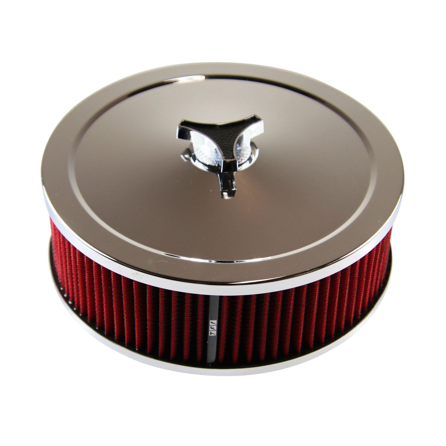Chrome Air Filter/Air Cleaner 9 Chrome Air Filter/Air Cleaner 9" Wide x 3" Tall Suit 2-5/8" WW Stromberg Carb Red Element