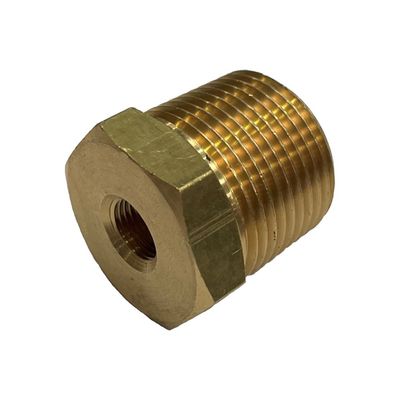 Brass Reducing Hex Bush M18-1.5 Male to 1/4" (11.4mm) Female BSP Thread