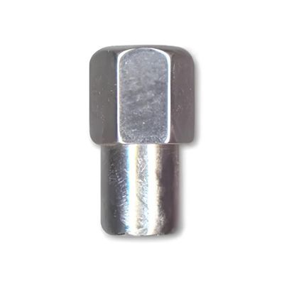 Single Chrome Flat Standard Mag Nut (Open Ended) - 12mm x 1.25 Thread, 21mm Hex
