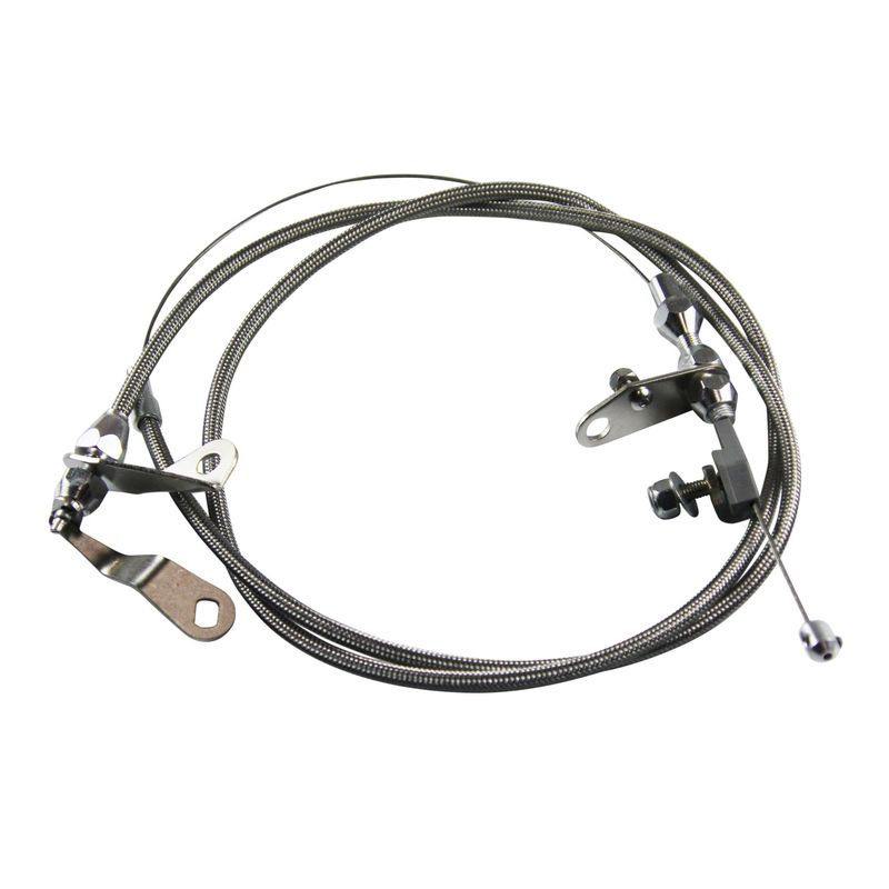 Kickdown Assembly Ford C-4 Braided Stainless Outer with hardware