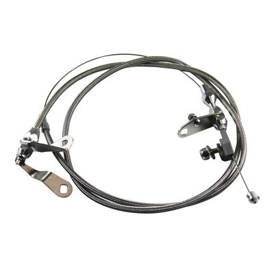 Kickdown Assembly Ford C-4 Braided Stainless Outer with hardware Kickdown Assembly Ford C-4 Braided Stainless Outer with hardware