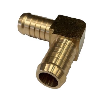 Brass Male Elbow Joiner 5/8" (15.9mm) Barbed Hose Tube Ends