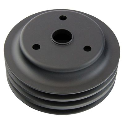 Pulley Crankshaft Triple Groove Lwp Black Alloy Small Block Chevrolet 265-400
