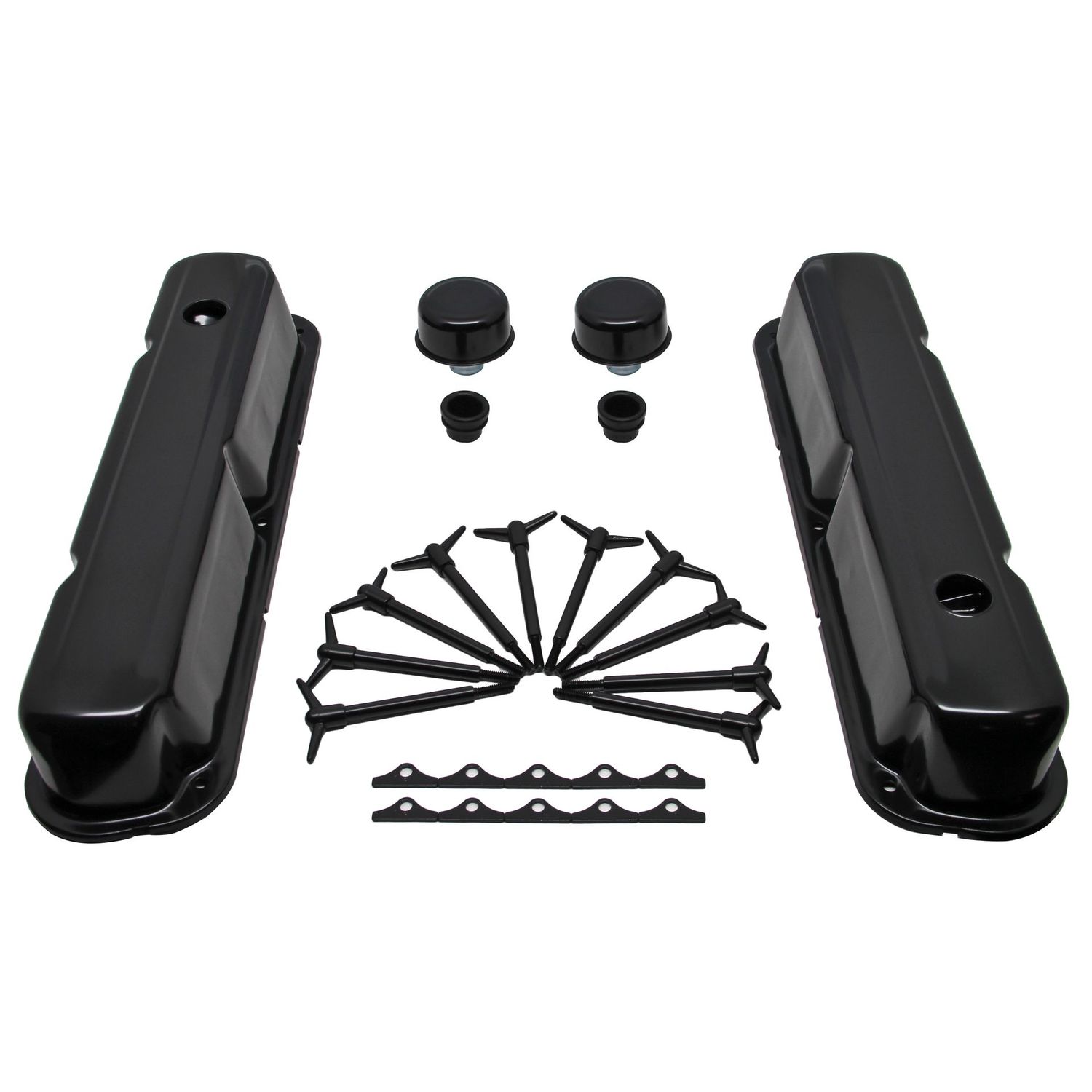 Chrysler Small Block 318-340-360 Engine Dress Up Kit Black Valve Rocker Covers Chrysler Small Block 318-340-360 Engine Dress Up Kit Black Valve Rocker Covers