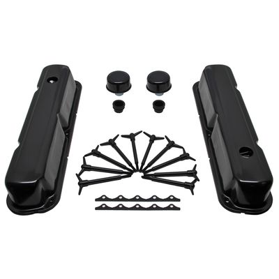 Chrysler Small Block 318-340-360 Engine Dress Up Kit Black Valve Rocker Covers