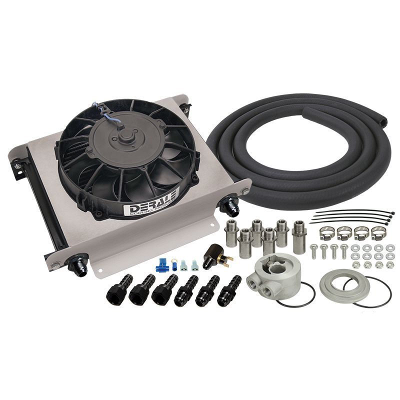 Derale Hyper-Cool Remote Engine Oil Cooler Kit 25 Row -8AN 15660