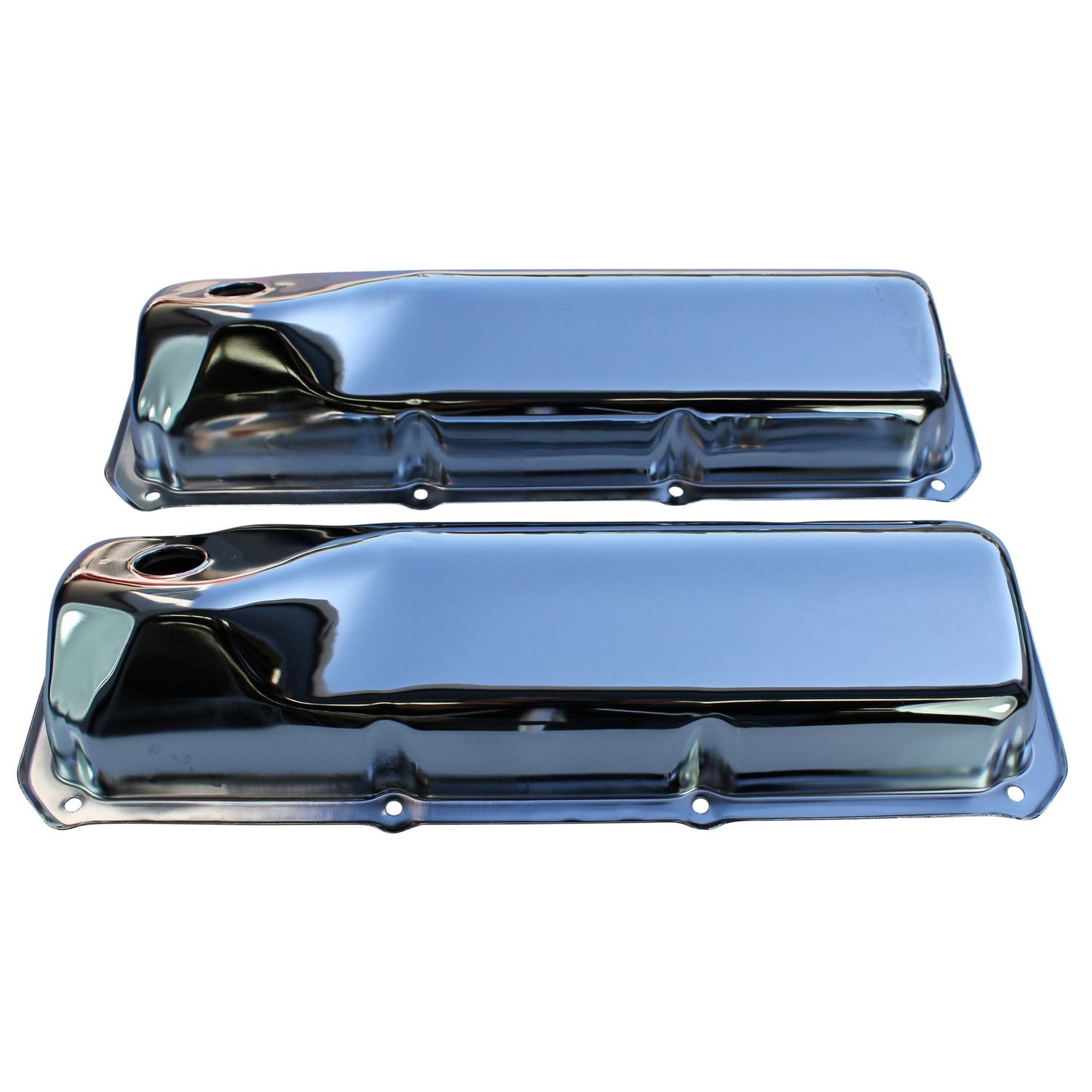 Valve Rocker Covers Chrome Ford Cleveland V8 302-351-400 OEM Height Baffled-pr