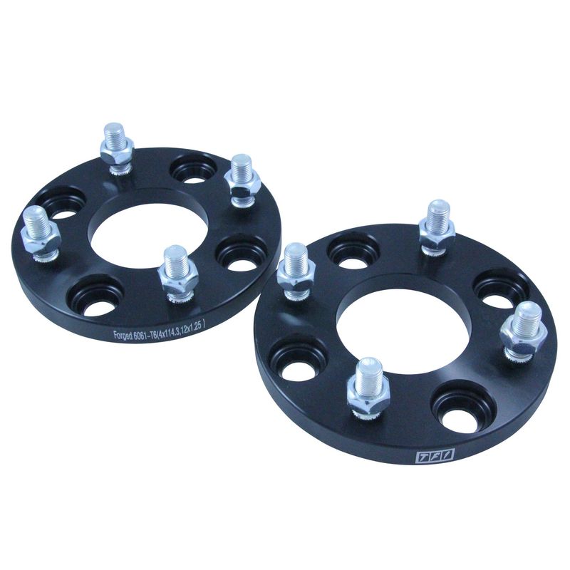 Bolt On Billet Wheel Spacer Kit 15mm Thick Size 4x114.3PCD 12mmx1.25 Stud