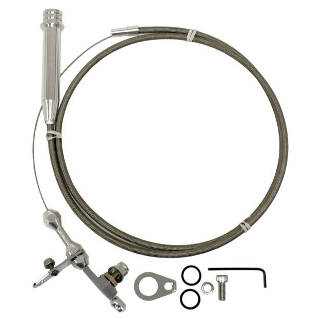 Kickdown Assembly 700-R4 Tuned Port Braided Stainless Steel 52.5 Kickdown Assembly 700-R4 Tuned Port Braided Stainless Steel 52.5" Long