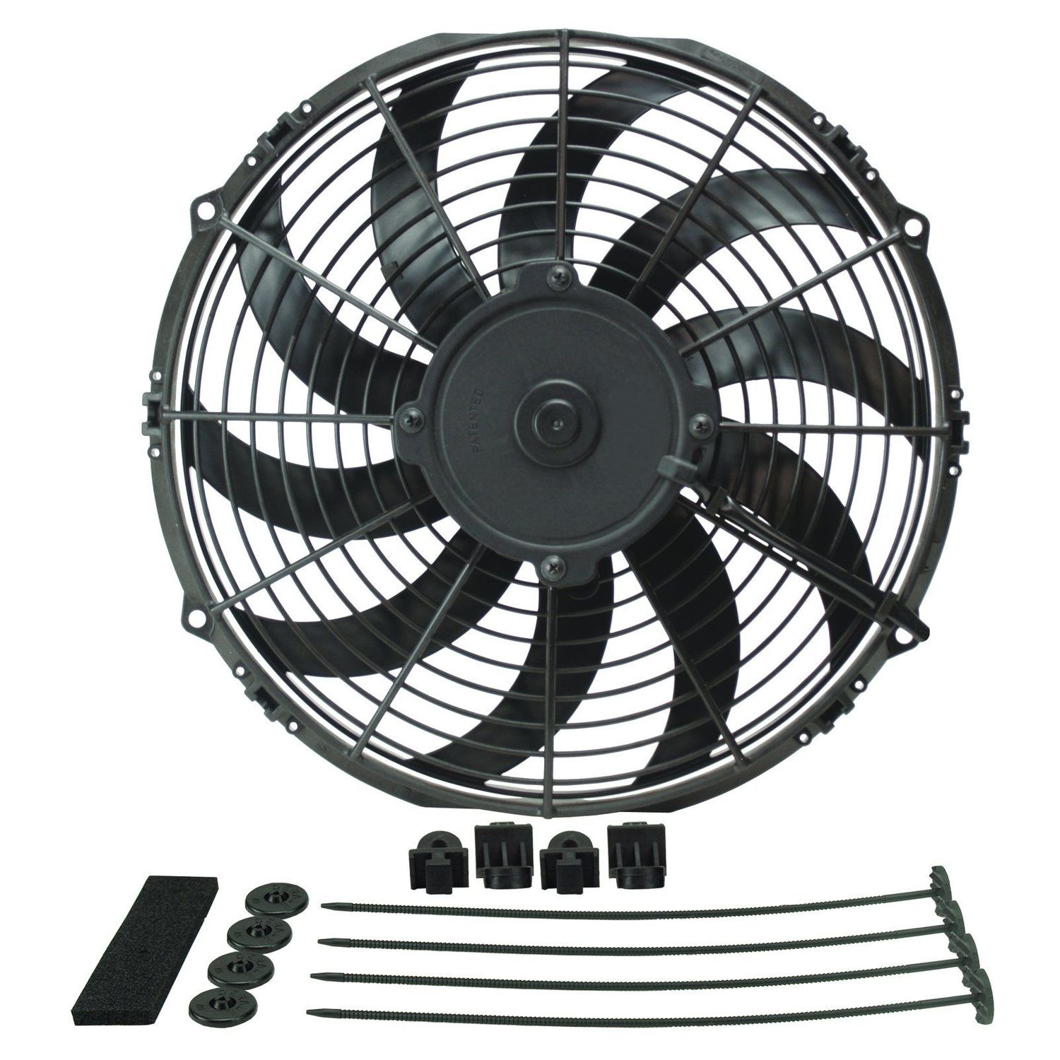 Derale 12" High Output Puller Curved Fan 1328Cfm IP68 Waterproof/Dustproof 16112