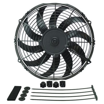 Derale 12 Derale 12" High Output Puller Curved Fan 1328Cfm IP68 Waterproof/Dustproof 16112