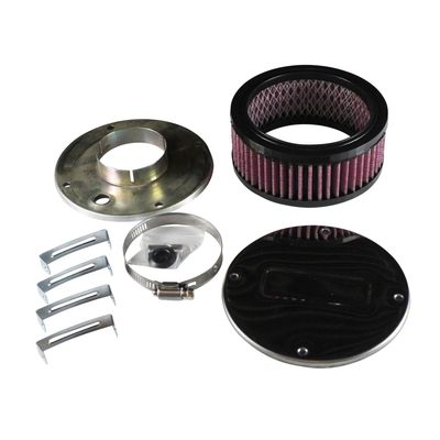 Chrome Air Filter/Air Cleaner 5-1/2" Wide x 55mm Tall 2-5/16" Neck Single Barrel Stromberg