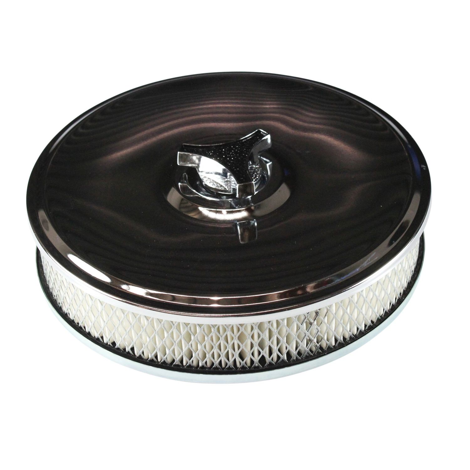 Chrome Air Filter/Air Cleaner 9" Wide x 2" Tall Suit Weber 32/36 DGV DGAV Carburettor