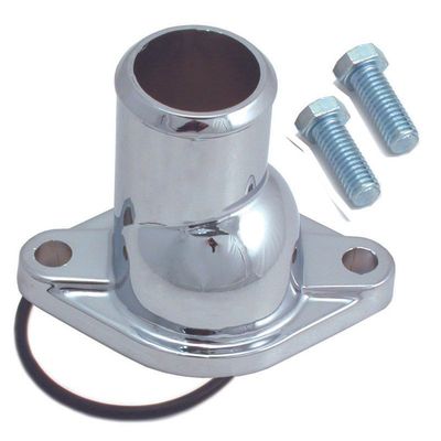 Water Neck Chevrolet Small + Big Block Straight Chromed Alloy O-Ring and Bolts