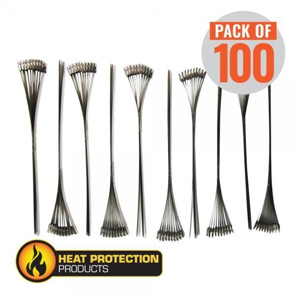 Exhaust Wrap Stainless Steel Locking Ties 355mm(14 Inch) Long Heavy Duty Qty 100