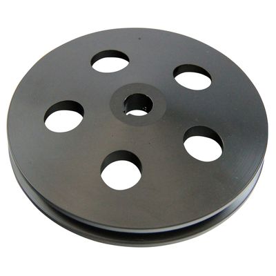 Pulley GM Power Steering Single Groove Black Alloy 5/8" Shaft 5-3/4" Diam