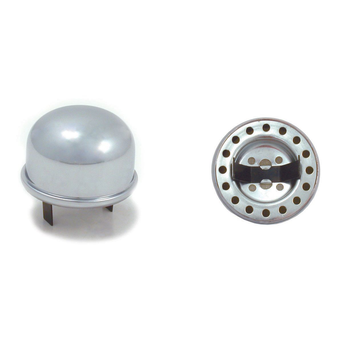 Valve Rocker Cover Breather Cap Clip In Chromed Steel fits 1-1/4" Breather Tubes