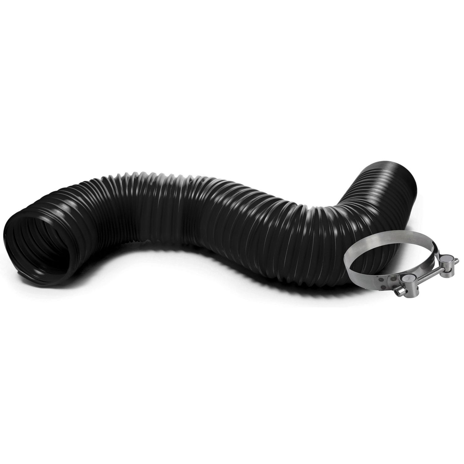 Memorex Black Air Intake Duct Hose 100mm Id x 90cm long with 2 HD Clamps