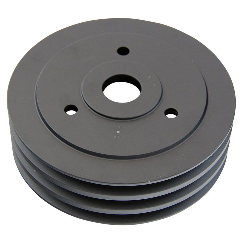 Pulley Crankshaft Triple Groove Swp Black Alloy Big Block Chevrolet 396-454