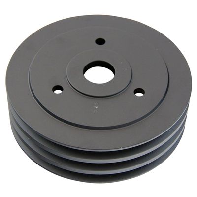 Pulley Crankshaft Triple Groove Swp Black Alloy Big Block Chevrolet 396-454