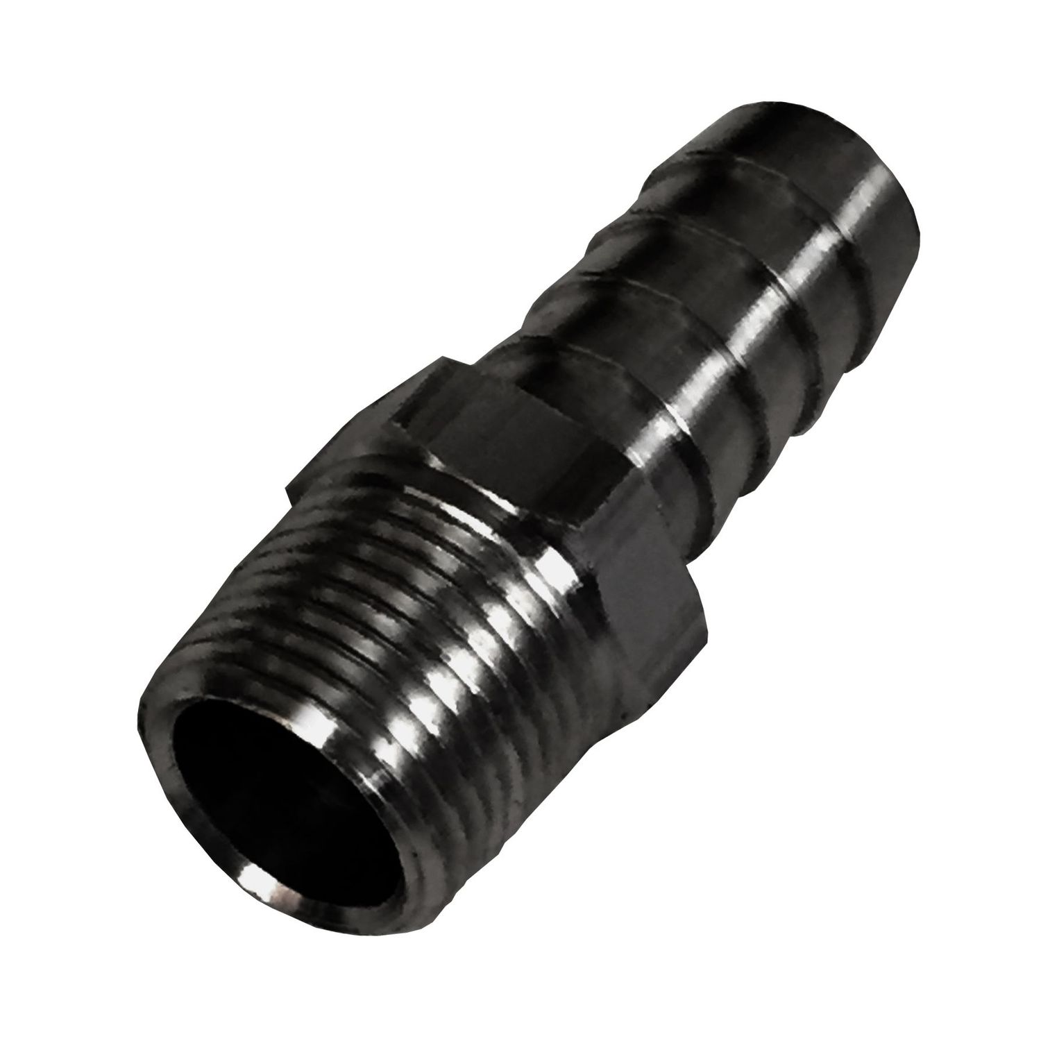 Straight Hose Fitting 3/8 NPT Male Thread x 1/2 Barb Hose Tail End