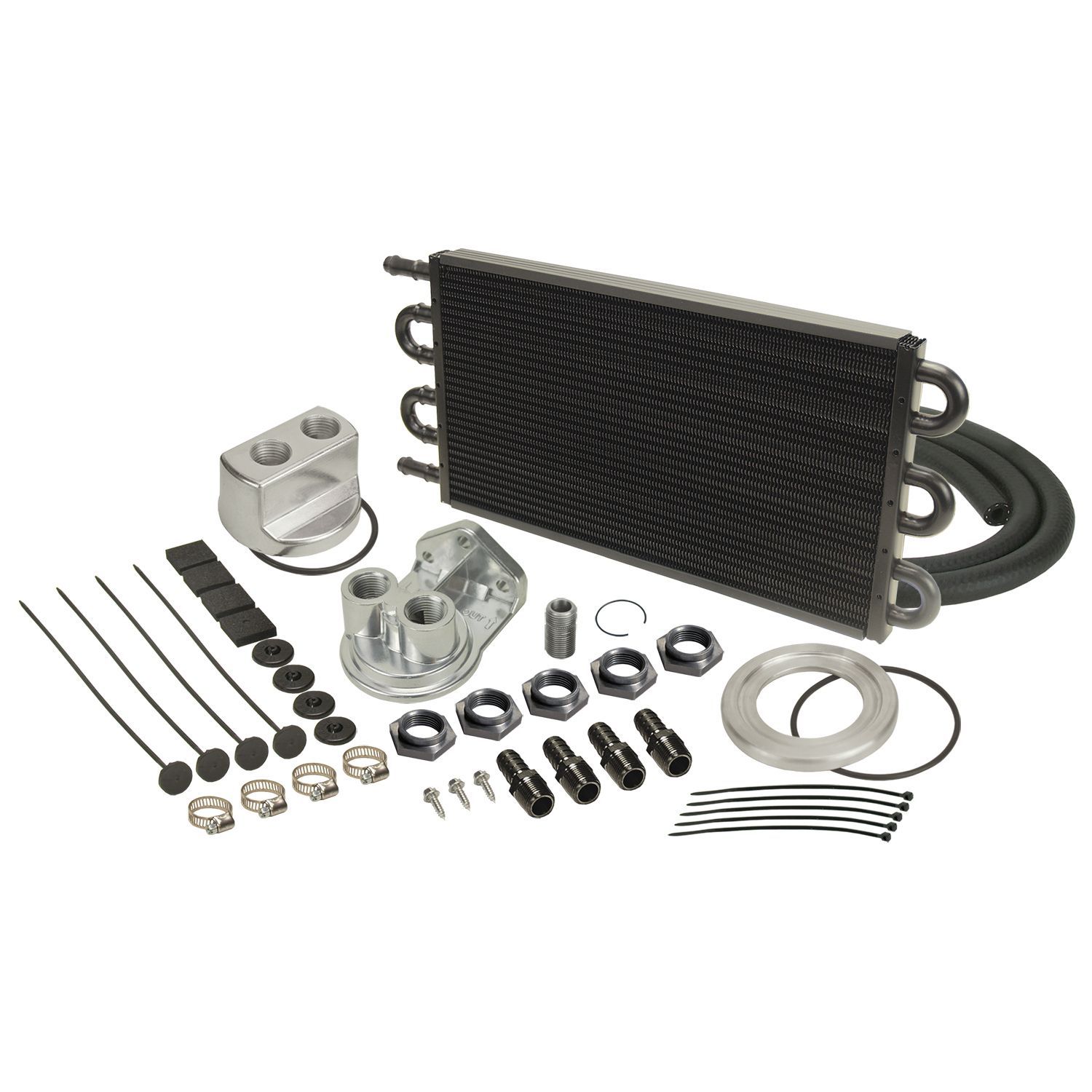 Derale 6 Pass Engine Oil Cooler + Universal Oil Filter Relocation Kit 15551 Derale 6 Pass Engine Oil Cooler + Universal Oil Filter Relocation Kit 15551