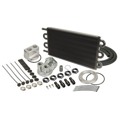 Derale 6 Pass Engine Oil Cooler + Universal Oil Filter Relocation Kit 15551 Derale 6 Pass Engine Oil Cooler + Universal Oil Filter Relocation Kit 15551