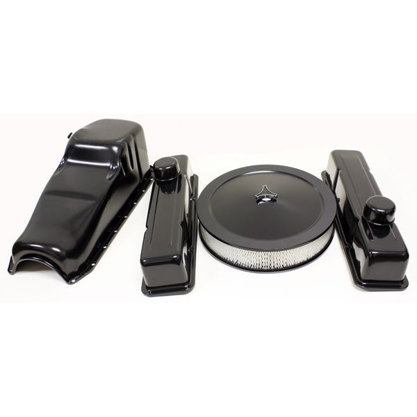 Chevrolet Small Block Engines 283-305-327-350-400 Black Engine Dress Up Kit