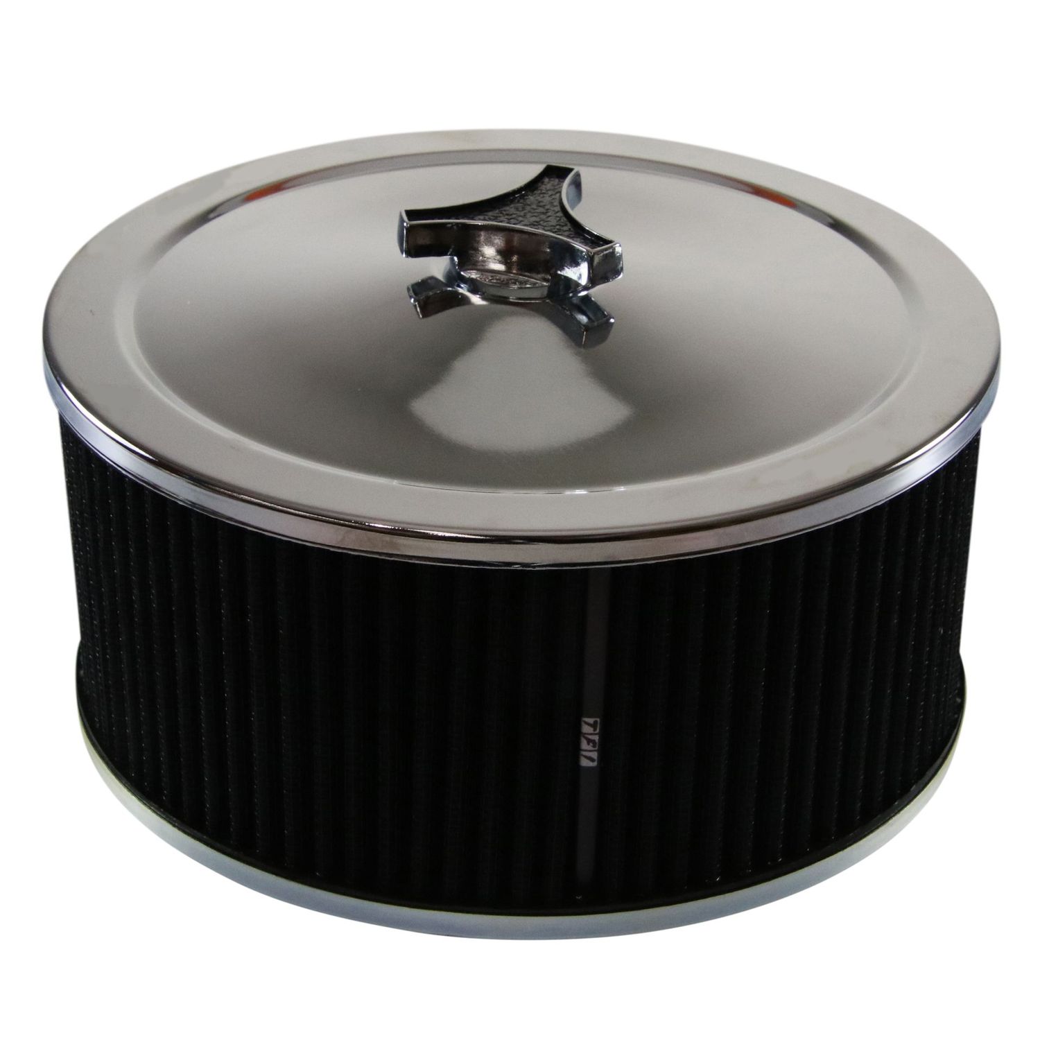 Chrome Air Filter/Air Cleaner 9" Wide x 4" Tall Holley Edelbrock Carburettor Black Element