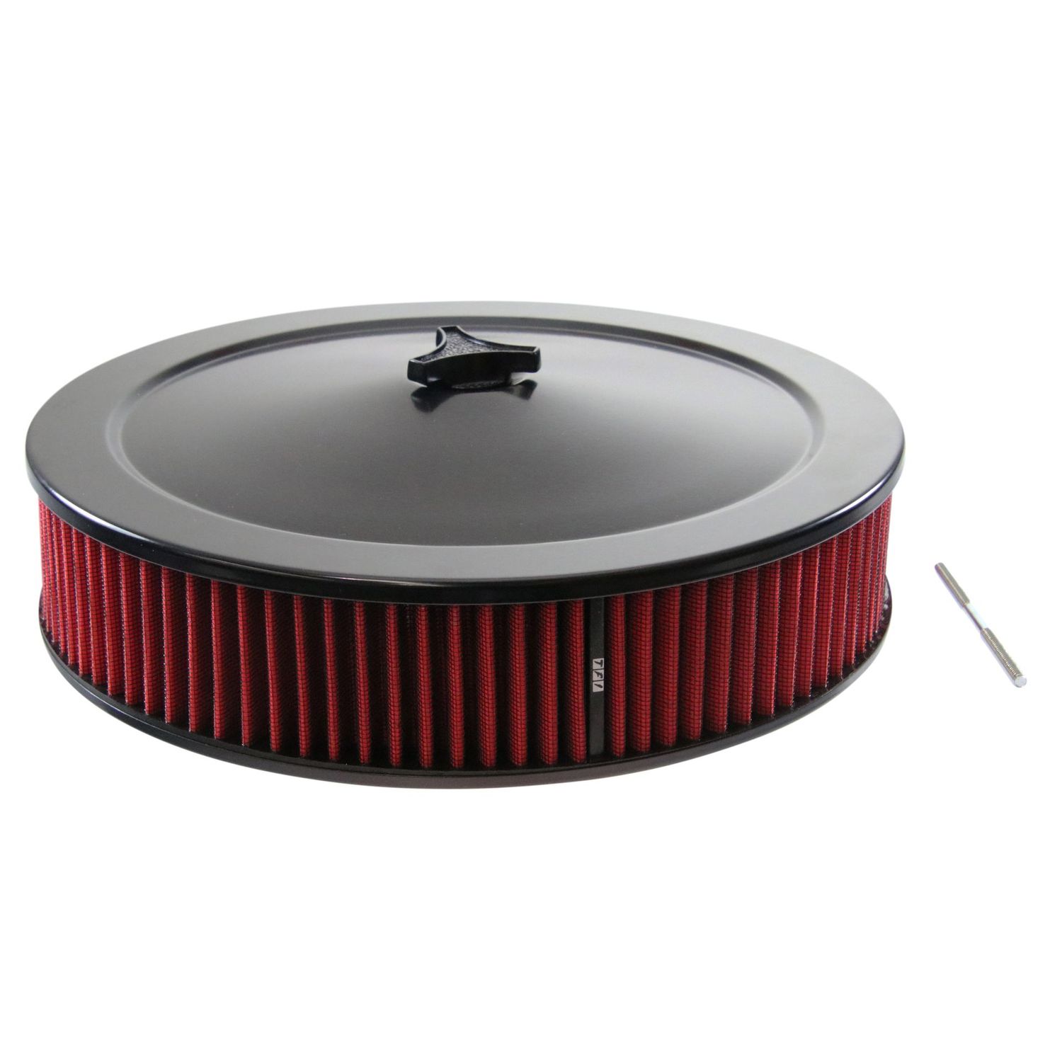 Black Air Filter/Air Cleaner 14 Black Air Filter/Air Cleaner 14" x 3" Holley Rochester Recessed Base Red Element