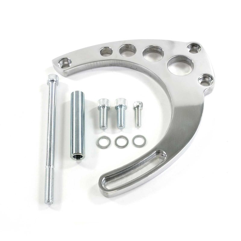 Alternator Bracket Mid-Mount Kit Polished Aluminium Chevrolet Big Block Lwp