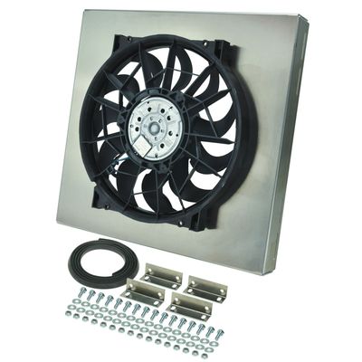 High Output Single 14 High Output Single 14" Electric Radiator Fan Alum Shroud Kit-17"x16-3/8"x2-3/4"