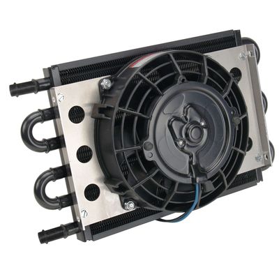 Derale Econo-Cool Remote 6 Pass Trans/Power/Fuel Cooler, 1/2" Barb Inlets 15830