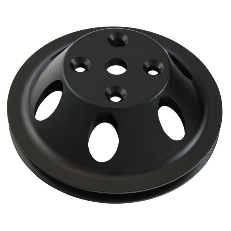 Pulley Water Pump Single Groove Lwp Black Alloy Small Block Chevrolet 265-400