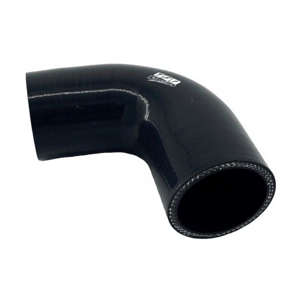 Silicone Hose Black 90 Deg Elbow 57mm (2.25") ID, 50mm Leg Length