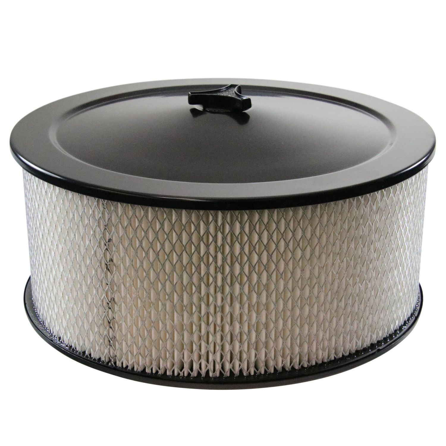 Black Air Filter/Air Cleaner 14 Black Air Filter/Air Cleaner 14" x 5" Holley Rochester Recessed Base Paper Element