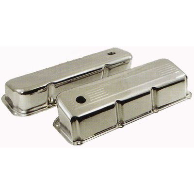 Valve Covers Ford Cleveland V8 302-351-400 Tall Chrome Steel Suit Roller Rockers