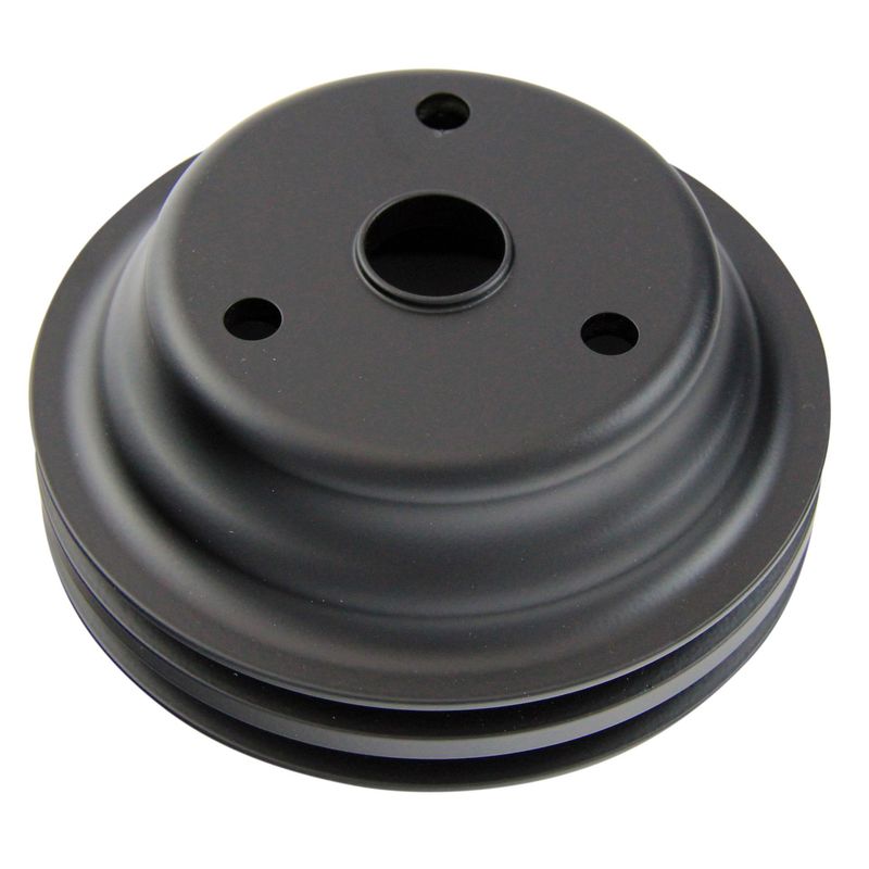 Pulley Crankshaft Double Groove Lwp Black Alloy Small Block Chevrolet 265-400