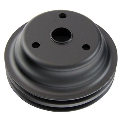 Pulley Crankshaft Double Groove Lwp Black Alloy Small Block Chevrolet 265-400