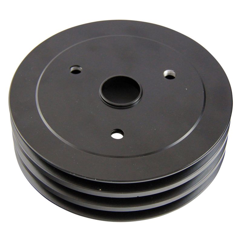 Pulley Crankshaft Triple Groove Swp Black Alloy Small Block Chevrolet 265-400
