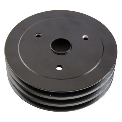 Pulley Crankshaft Triple Groove Swp Black Alloy Small Block Chevrolet 265-400