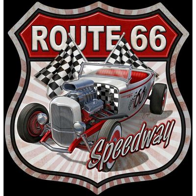 Route 66 Speedway Metal Sign Reproduction 41cm x 32cm Route 66 Speedway Metal Sign Reproduction 41cm x 32cm