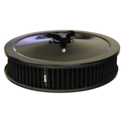 Black Air Filter/Air Cleaner 9" Wide x 2" Tall Holley Edelbrock Quadrajet Carburettor